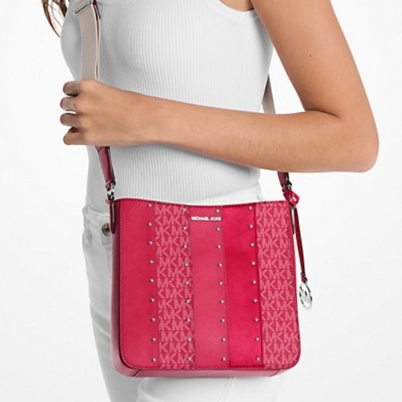 Michael Kors Red Crossbody Bag with Logo Detail - Picture 2 of 3